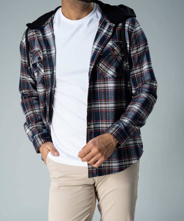 پیراهن کلاه دار مردانه جوتی جینز JootiJeans کد 23531025 - 2