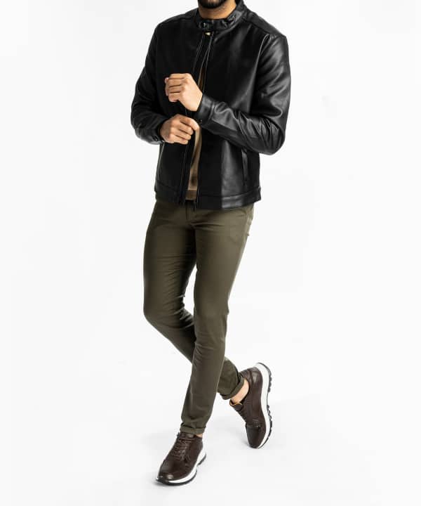 کت چرم مردانه جوتی جینز Jooti Jeans کد 23522109 - 0