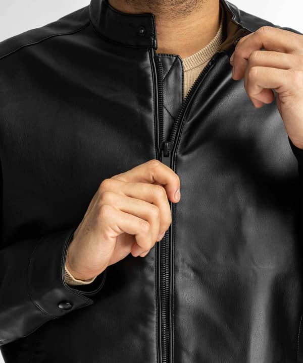 کت چرم مردانه جوتی جینز Jooti Jeans کد 23522109 - 6