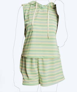 ست تاپ کلاه دار و شلوارک زنانه جوتی جینز JootiJeans کد W22773240 - 0