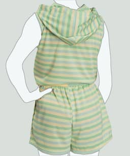 ست تاپ کلاه دار و شلوارک زنانه جوتی جینز JootiJeans کد W22773240 - 1
