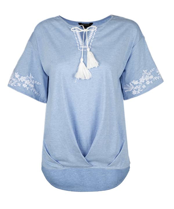 بلوز یقه منگوله دار زنانه جین وست Jeanswest - 0