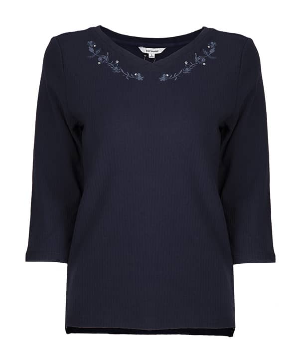 تیشرت زنانه آستین سه ربع جین وست Jeanswest - 0