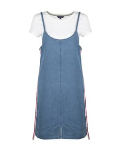 ست سارافون بلند زنانه و تیشرت جین وست Jeanswest - 0