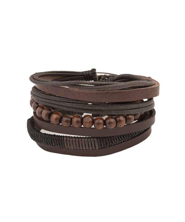دستبند مردانه با مهره چوبی جوتی جینز Jootijeans - 0