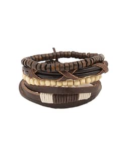 دستبند مردانه چرم و مهره جوتی جینز Jootijeans - 0