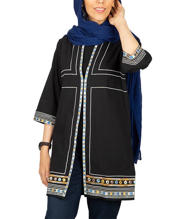 مانتو غزن دار جوتی جینز Jootijeans - 2