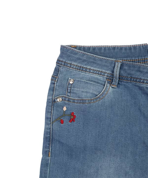 شلوار کوتاه جین زنانه راسته جین وست Jeanswest - 4