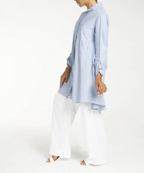 مانتو نخی طرح دار جین وست Jeanswest کد 01242552 - 4