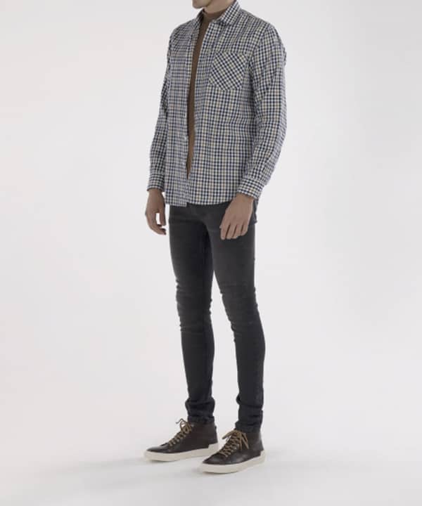 پیراهن چهارخانه مردانه جوتی جینز JootiJeans کد 11531106 - 2