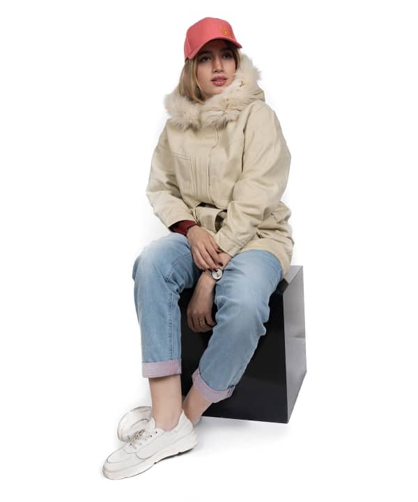 کاپشن بلند زنانه جین  وست Jeanswest کد 94222501 - 4