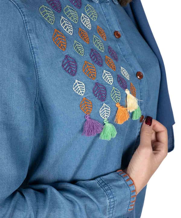 مانتو جین زنانه جوتی جینز JootiJeans کد 01731604 - 5
