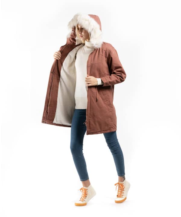 کاپشن بلند زنانه جین  وست Jeanswest کد 94222501 - 4
