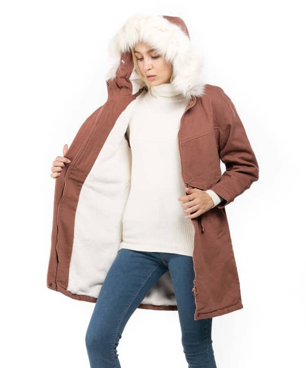 کاپشن بلند زنانه جین  وست Jeanswest کد 94222501 - 5