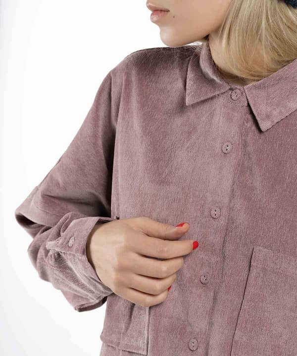 شومیز مخمل کبریتی زنانه جوتی جینز JootiJeans کد 04731311 - 6