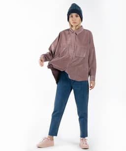شومیز مخمل کبریتی زنانه جوتی جینز JootiJeans کد 04731311 - 5