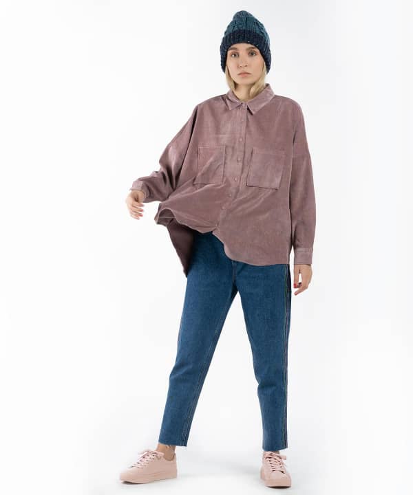 شومیز مخمل کبریتی زنانه جوتی جینز JootiJeans کد 04731311 - 5
