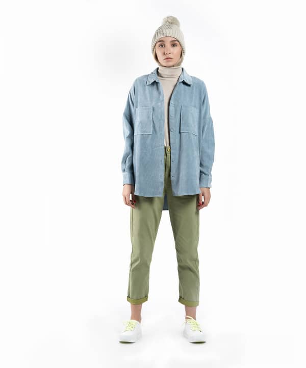 شومیز مخمل کبریتی زنانه جوتی جینز JootiJeans کد 04731311 - 1