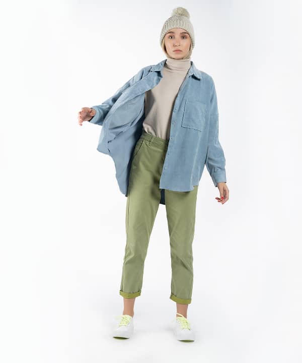 شومیز مخمل کبریتی زنانه جوتی جینز JootiJeans کد 04731311 - 4