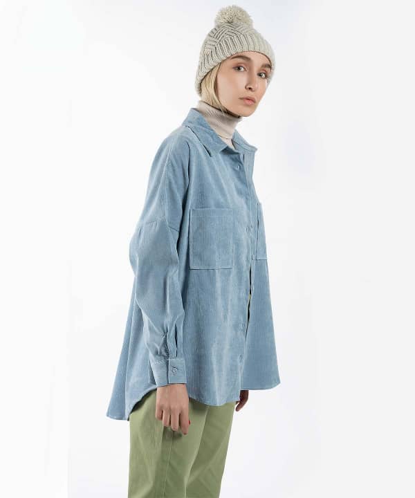 شومیز مخمل کبریتی زنانه جوتی جینز JootiJeans کد 04731311 - 2