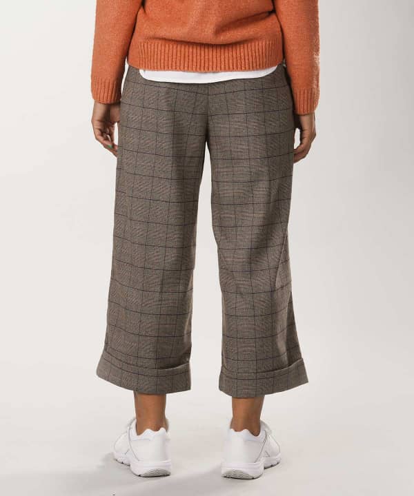 شلوار پارچه ای زنانه آزاد چهارخانه جوتی جینز JootiJeans - 3
