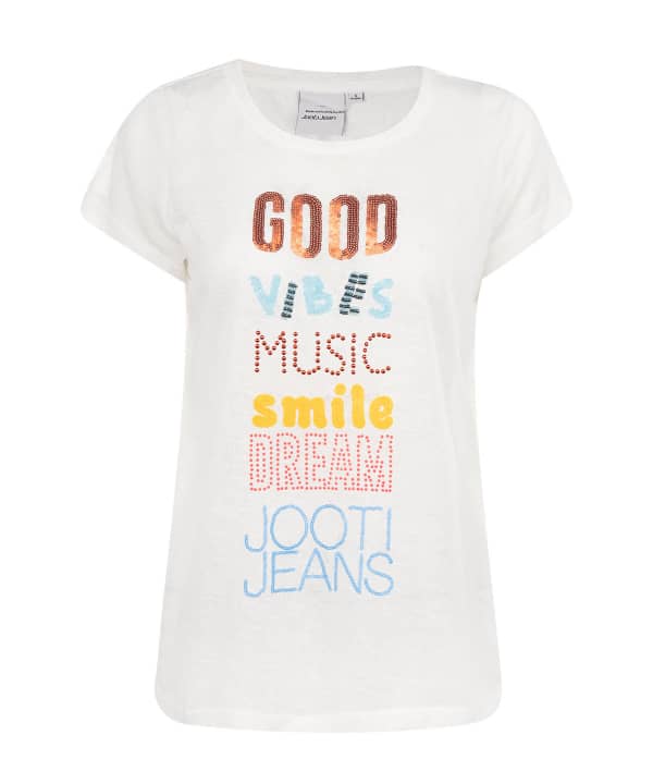 تیشرت یقه گرد زنانه جوتی جینز JootiJeans کد 01773116 - 0