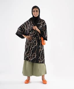 مانتو طرح دار زنانه جوتی جینز JootiJeans کد 01732621 - 1