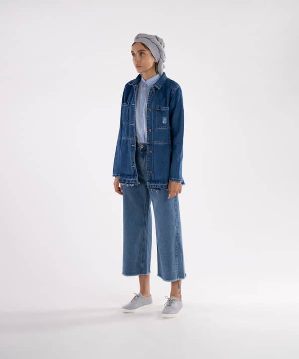 مانتو جین کوتاه زنانه جوتی جینز JootiJeans کد 11731618 - 2