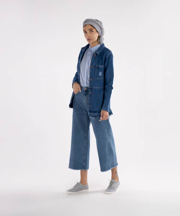 مانتو جین کوتاه زنانه جوتی جینز JootiJeans کد 11731618 - 3