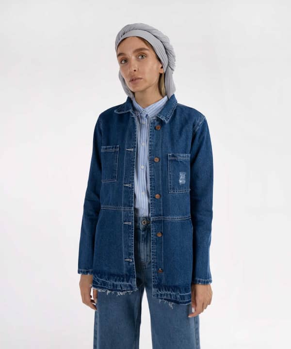 مانتو جین کوتاه زنانه جوتی جینز JootiJeans کد 11731618 - 4