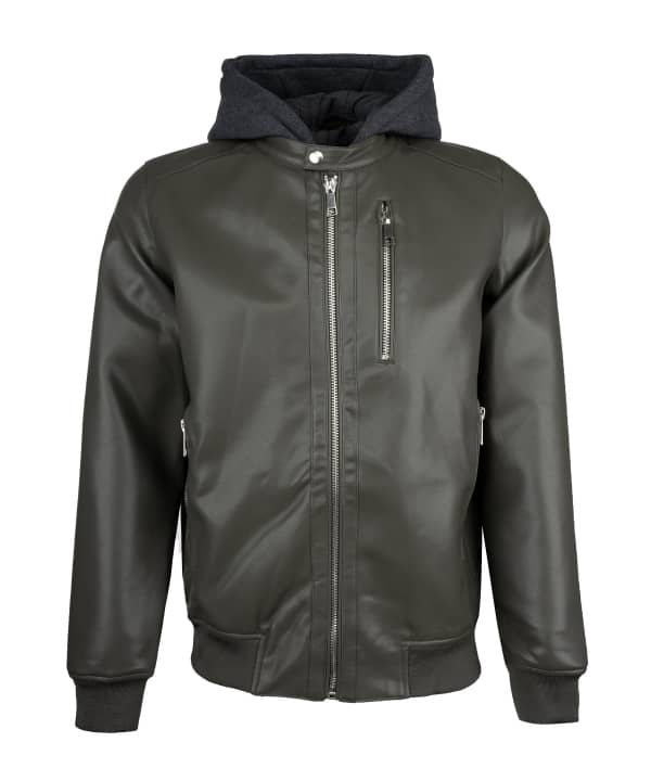 کاپشن چرم مردانه جوتی جینز JootiJeans کد 04522121 - 4