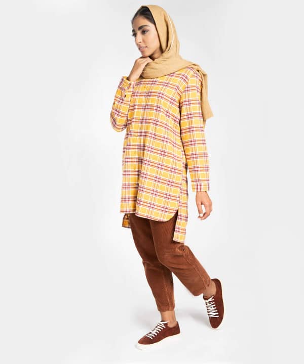 مانتو چهارخانه جین وست Jeanswest کد 03231505 - 2