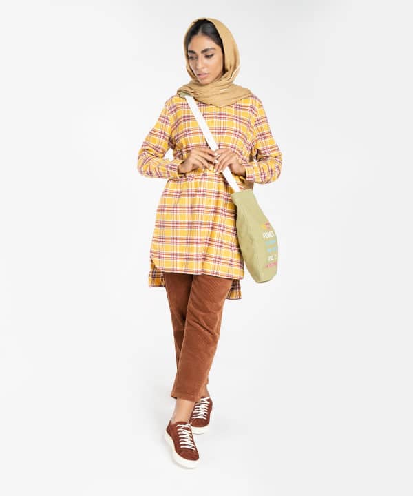 مانتو چهارخانه جین وست Jeanswest کد 03231505 - 3