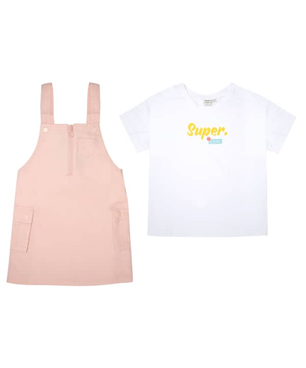 ست تیشرت و سارافون دخترانه جین وست Jeanswest کد 12642507 - 0