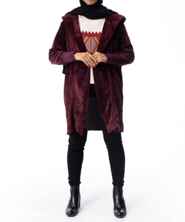 مانتو مخمل زنانه جوتی جینز JootiJeans کد 04722631 - 3