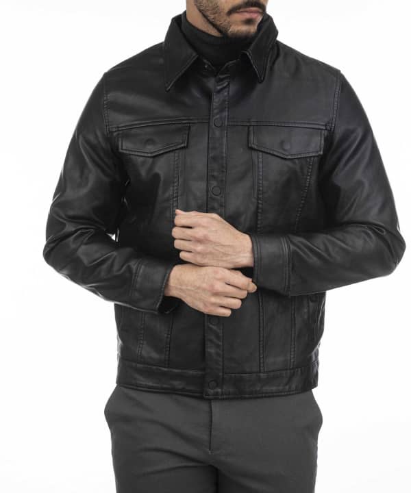 کت چرم مردانه جوتی جینز JootiJeans کد 34521108 - 0