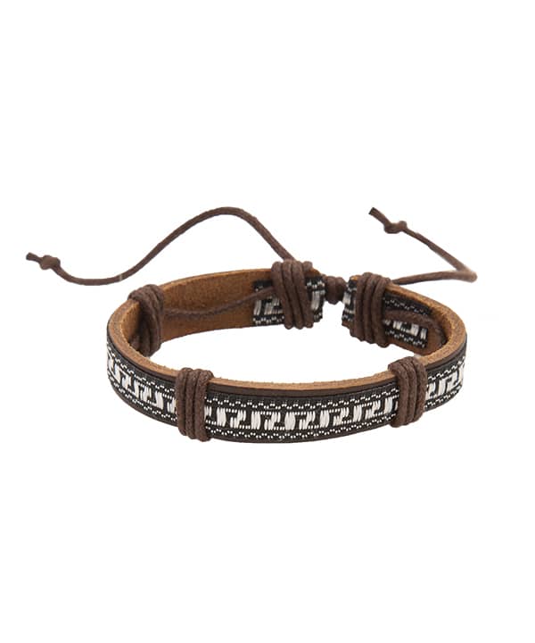 دستبند مردانه چرم و مهره جوتی جینز Jootijeans - 1