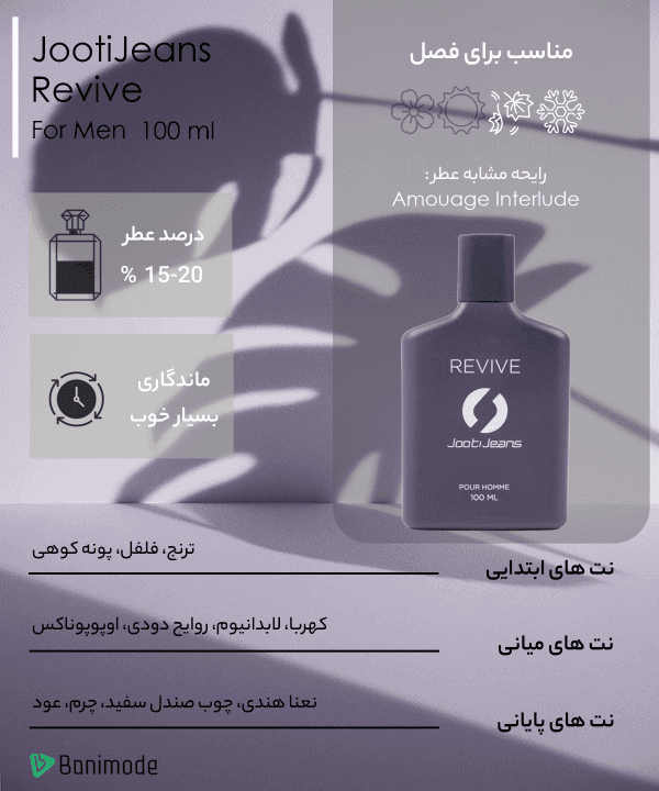 ادوپرفیوم مردانه جوتی جینز JootiJeans مدل Revive حجم 100 میلی لیتر - 2