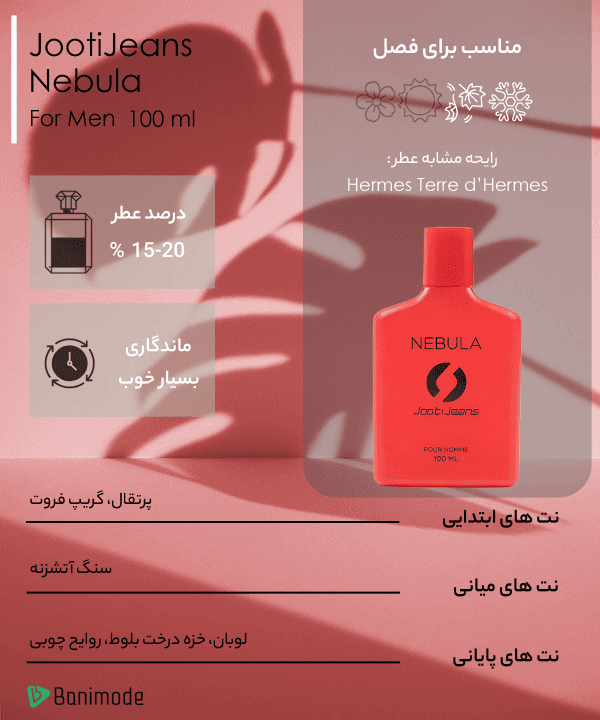 ادوپرفیوم مردانه جوتی جینز JootiJeans مدل Nebula حجم 100 میلی لیتر - 2