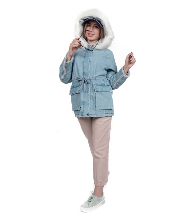 کاپشن جین زنانه جین وست Jeanswest کد 94222551 - 2