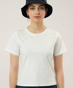 تیشرت زنانه جین وست کد 52273529 - 0