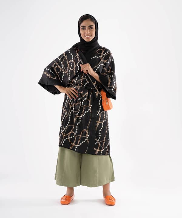 مانتو طرح دار زنانه جوتی جینز JootiJeans کد 01732621 - 1