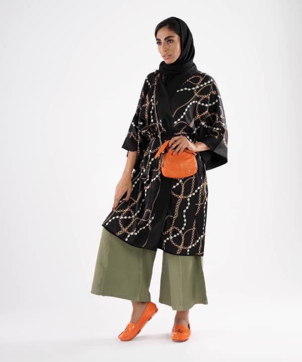 مانتو طرح دار زنانه جوتی جینز JootiJeans کد 01732621 - 2