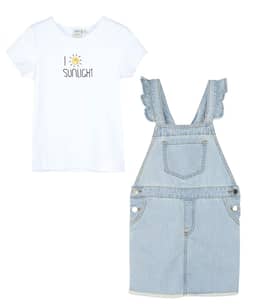 ست تیشرت و سارافون جین دخترانه جین وست Jeanswest کد 02642505 - 0