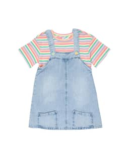 ست سارافون و تیشرت دخترانه جین وست Jeanswest کد 11642503 - 0