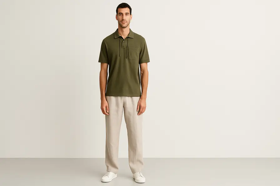 شلوار لینن با کتانی