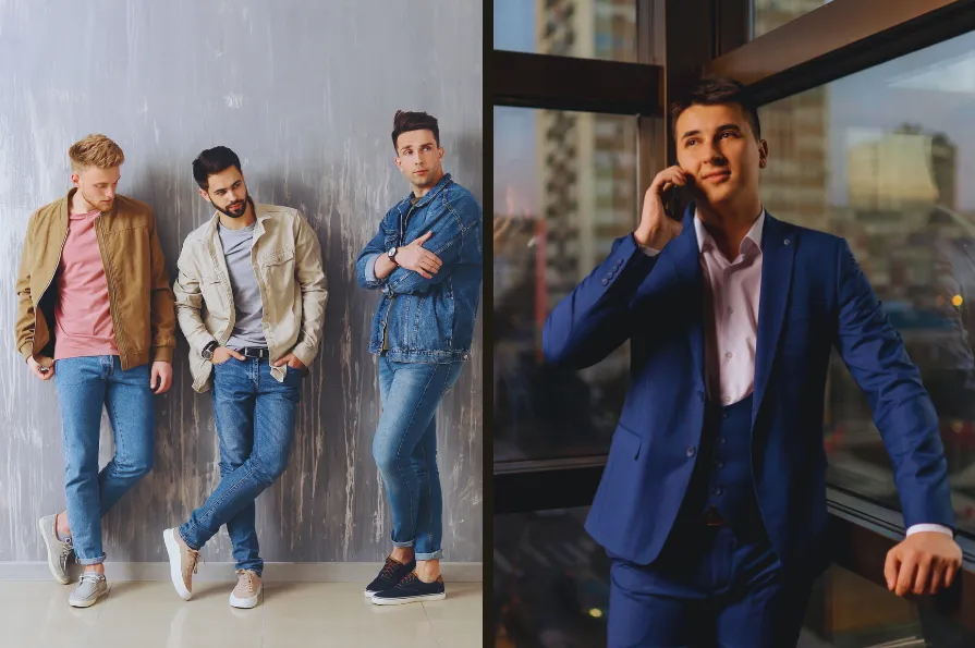 تفاوت استایل مردانه روزمره و اداری